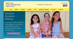 Desktop Screenshot of goldcoastdownsyndrome.org