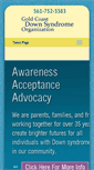 Mobile Screenshot of goldcoastdownsyndrome.org